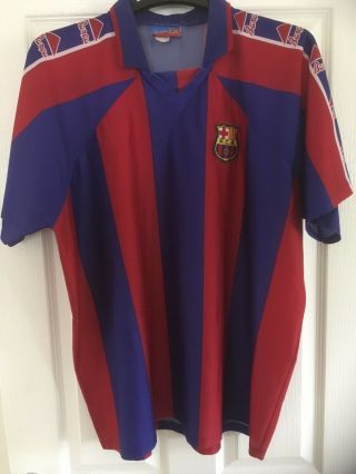 Vintage Retro Kappa Barcelona Home Football Shirt 1997/98 4 Guardiola Xxl