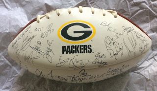 Green Bay Packers Team Autographed (printed) Football - 1997 - Bowl 31