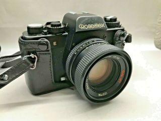 Rolleiflex Sl3535e ? 35mm Vintage Slr Camera With Case & Rollie Lense Retro