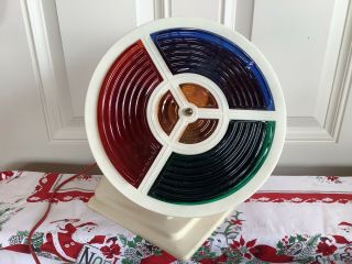 Vintage Colortone Roto - Wheel Rotating Christmas Tree Light For Aluminum Tree