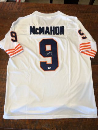 Jim Mcmahon Signed Chicago Bears Jersey Psa Dna Autographed