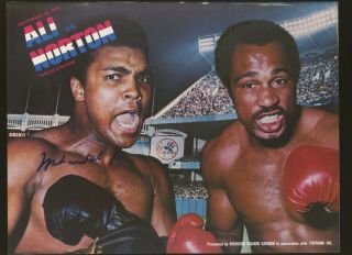 Muhammad Ali Signed Auto 1976 On - Site Boxing Program Vs Ken Norton Jsa