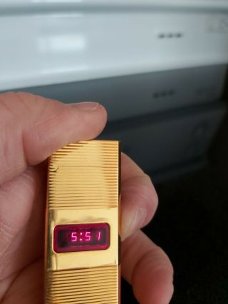 Vintage Digital Led Watch With Lighter And Rare