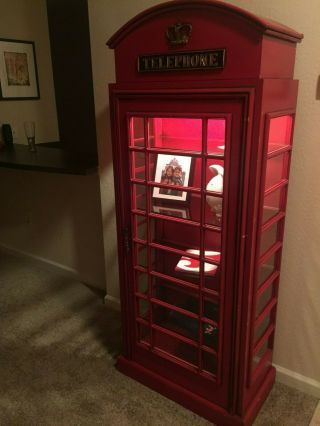 British Phone Booth Display Shelves
