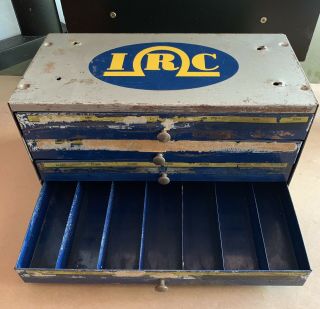 Vintage Irc Metal 4 Drawer Organizer Cabinet Box Tool Chest Resistor 28 Bin