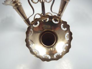 Antique E.  P.  N.  S.  Silverplate 4 Trumpet Vase Epergne Centerpiece,  12 1/2 
