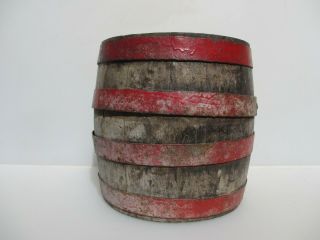 Vintage French Beer Barrel Ale Wood With Iron Straps Antique Old 10 
