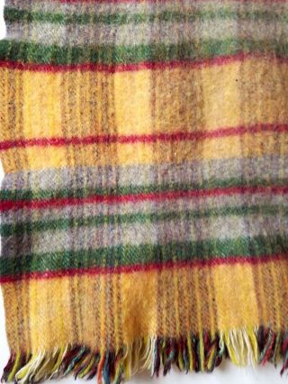 English Heritage Wool Throw Blanket Plaid Made In Uk 34 " X 42 " Vintage