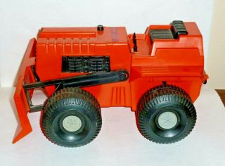 Vintage 1973 Ideal Mighty Mo Bulldozer Orange