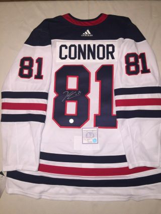 Kyle Connor Heritage Winnipeg Jets Autographed Authentic Adidas Nhl Jersey
