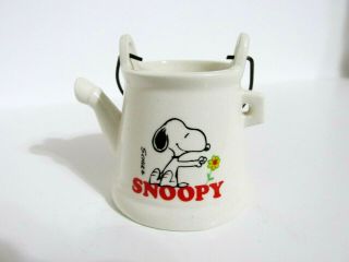 Snoopy Peanuts Charlie Brown Determined Vintage Ceramic Mini Planter 1977