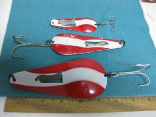 Vintage Set Of 3 James E.  Aitken Muskie Lures,  Toledo Oh.  1 Of 4 Listed Tonight