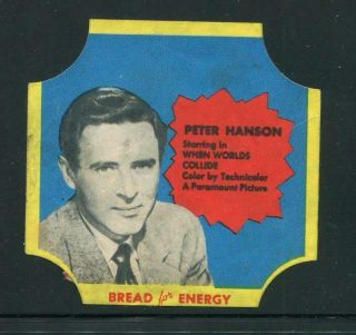 Vintage Bread For Energy Peter Hanson When Worlds Collide Bread Label