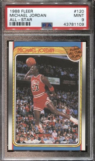 1988 Fleer Basketball 120 Michael Jordan All Star Psa 9 Bulls Hof 1109