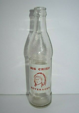 Vintage Big Chief Soda Pop Bottle Inland Coca - Cola Bottling Boise Idaho Glass