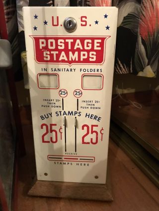 Vintage U.  S.  Postage Stamp Vending Machine No Key