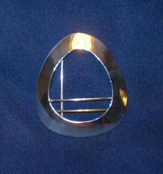 Vintage Mexican Sterling Silver (925) Large Modernistic Pin Brooch Signed Tt
