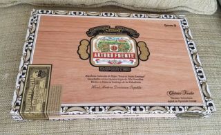 Wooden Empty Cigar Box Arturo Fuente Queen B Hand Made 2
