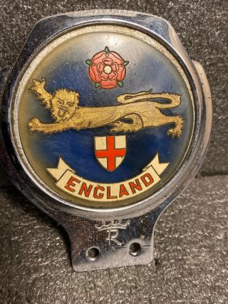 Vintage 1960s England Lion Car Badge - Vespa/lambretta/scooter Auto Emblem - Renamel