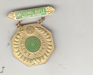 National Rifle Association - Vintage Award Medal - Galary Marksman