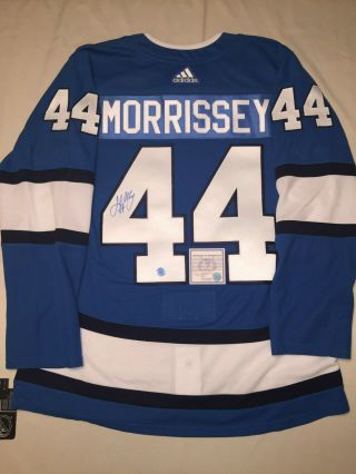 Josh Morrissey Winnipeg Jets Autographed Adidas Authentic Nhl Aviator Jersey