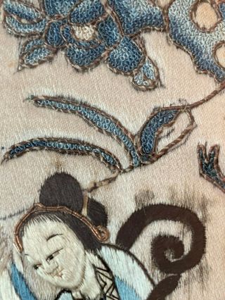 Wonderful 19th Century Chinese Framed Silk Panel 3