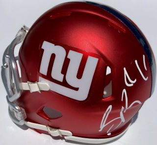 Saquon Barkley 26 York Giants Signed Blaze Mini Football Helmet Psa/dna
