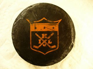 Ihl League Ccm Slug Old Vintage Official Logo Hockey Puck Collect Pucks