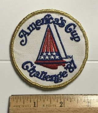 America’s Cup Challenge 1987 Sailing Boat Race Souvenir Embroidered Patch