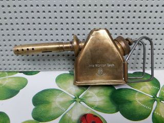 Antique Brass Blow Lamp Torch Soldering Welding German Little Wonder.