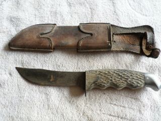 Vintage Schrade Walden 147 Fixed Blade Hunting Knife