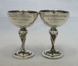 Smart Antique George V Sterling Silver Golf Trophies,  1926 - 9,  Baildon Club Cup,