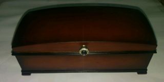 Vintage Collectible Bombay Co.  Rhinestone Musical/jewelry Box Cherry Wood 087 26z
