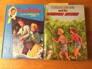 2 Trixie Belden Books Mysterious Code 1961 Gatehouse Mystery 1951