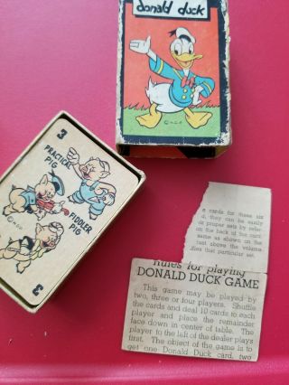 Disney Vintage 1946 Donald Duck,  Mickey mouse,  And Bambi Cards Russell MFG. 2