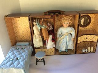 Bleuette Cracker Barrel Doll And Trunk 13.  5 " X 13.  25 " X 8 " Doll House