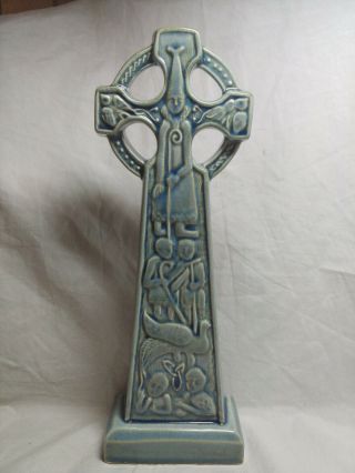 Vintage Irish Knock Pottery Celtic Kilfenora Doorty Cross - Made In Ireland
