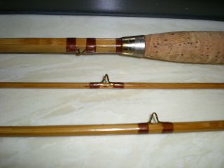 Vintage Recently Refinished Bamboo Fly Rod 10 