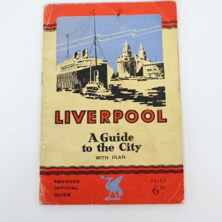 1939 - 40 Vintage Pre - Ww2 Guide To The City Of Liverpool 10th Ed.  405