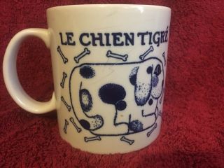 Vintage Taylor & Ng Le Chien Tigre 1978 Signed Cobalt Mug Japan
