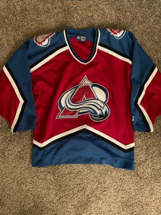 Vintage 90s Nhl Colorado Avalanche Starter Authentic Hockey Jersey Size Xl