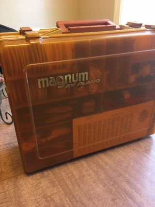 Vintage Magnum By Plano Double Side Craft Box Full Of Embroidery Thread Needles