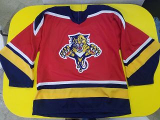Vintage Ccm Florida Panthers Hockey Jersey Size Adult Medium Nhl Sewn Men 90s