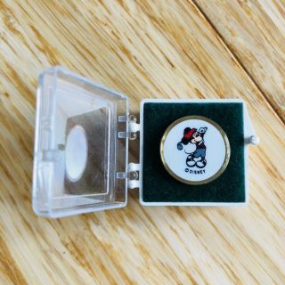 Disney Mickey Mouse Brass Golf Ball Marker Vintage Pin 3