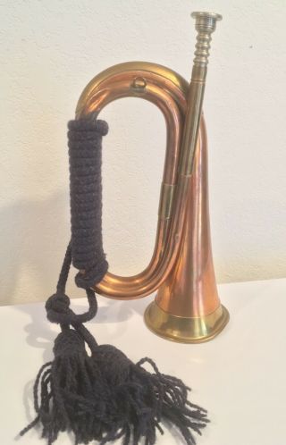 Vintage Bugle Copper & Brass British Potters Aldershot Fine Tone