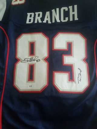 Deion Branch/tom Brady Signed Patriots Jersey  Sb Mvp (xxxix)