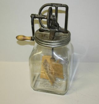 Antique Triple Marked Dazey No.  40 Glass Butter Churn – Patent 1922
