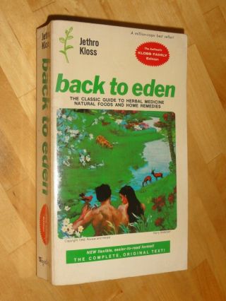 Back To Eden Jethro Kloss Complete Text 5th Ed.  1975 Vintage Softcover
