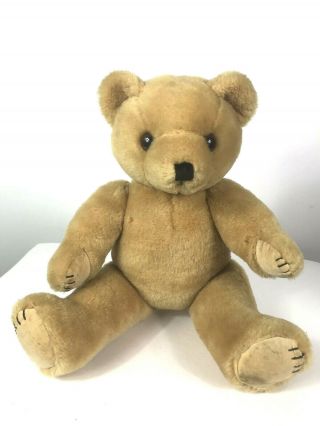 Vintage Jointed Teddy Bear Steiff ? Golden Tan Lt Brown Moveable Arms Legs 16 "