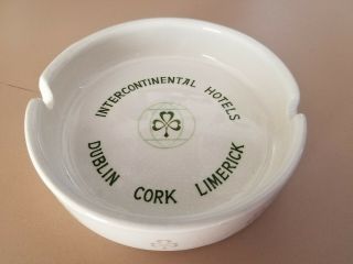 Intercontinental Hotels Ashtray From Ireland 4 1/2 " Diameter Made By Arklow